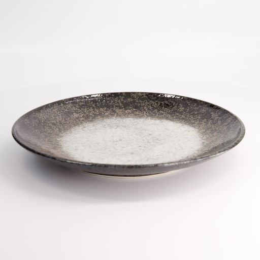 [16885] Minoyaki Eclipse White Round Plate 28.5x3.5cm MS-8020/B 3/18