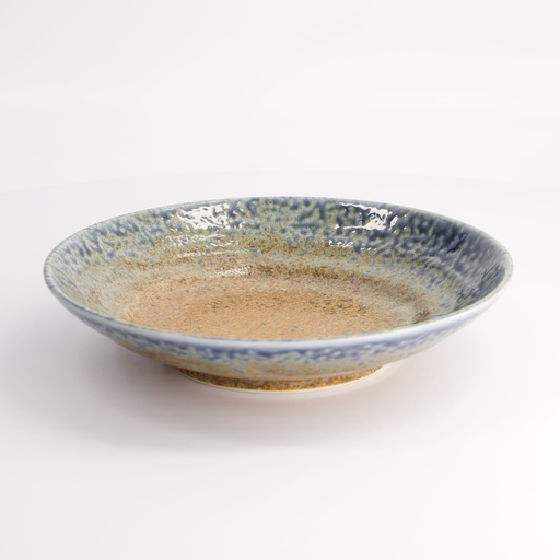 [16889] Minoyaki Reef Blue Deep Plate 23x5cm MS-8018/C 4/32