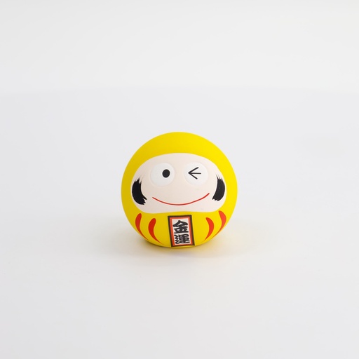 [16911] Daruma Yellow Money 6x6x6cm KT10/YD 1/120