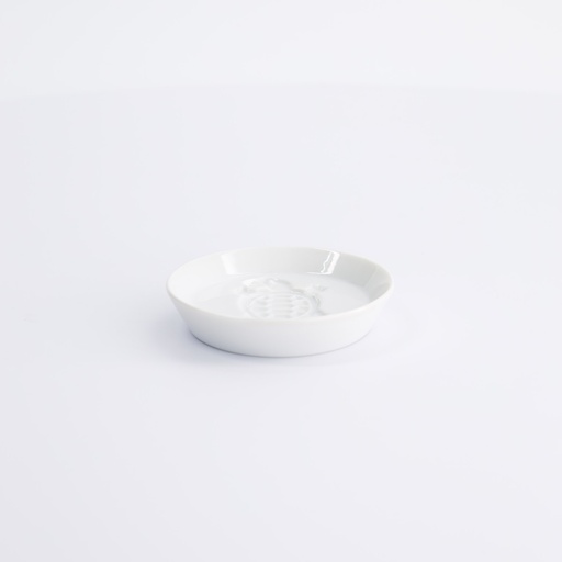 [17078] Sauce Dish 8.2cm Embossed Turtle YW-8058/B 12/288