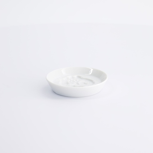 [17079] Sauce Dish 8.2cm Embossed Snapper YW-8058/C 12/288
