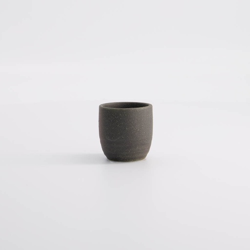 [17413] Sake Cup 4.5x4.5cm 50ml Bizen Black YW-8423/C 12/288
