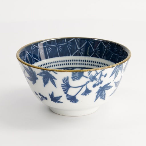 [16696] Flora Japonica Rice Bowl 12x6cm 300ml Gingko FK-8021/A 6/72