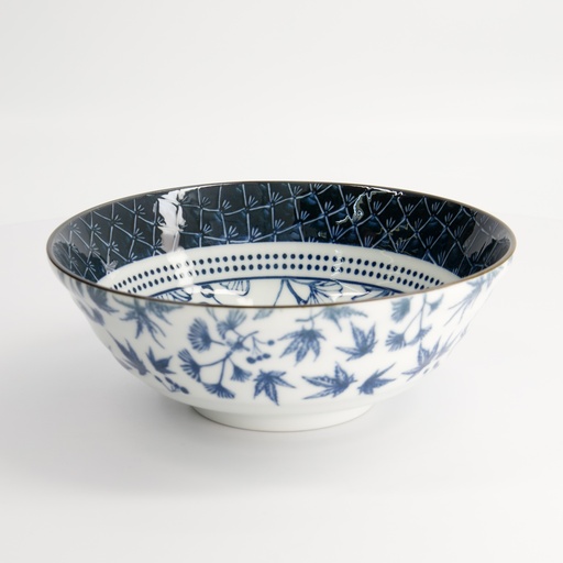 [16706] Flora Japonica Ramen Bowl 21x7.8cm 1000ml Gingko FK-8023/A 3/36
