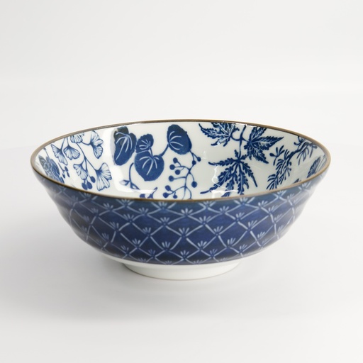 [16708] Flora Japonica Ramen Bowl 21x7.8cm 1000ml Crane FK-8023/C 3/36