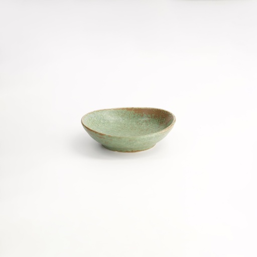 [16662] Vert Sauge Oval Sauce Dish 8.3x2.3cm YW-7201/VS 12/288
