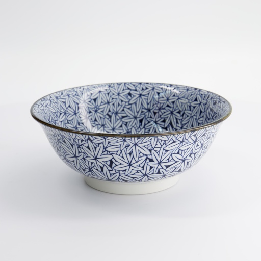 [16540] Hana Blue Mixed Bowls Ramen 20.5x8cm 1200ml Momiji FK-8446/C 3/24