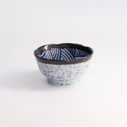 [18575] Aisai Seigaiha Bowl 11.4x6cm 300ml YT-159-077 18575 6/72