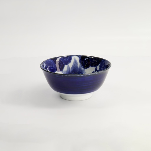 [18757] Japonism Lion Small Tayo Bowl 12.7x6.8cm 350ml Blue 6/48