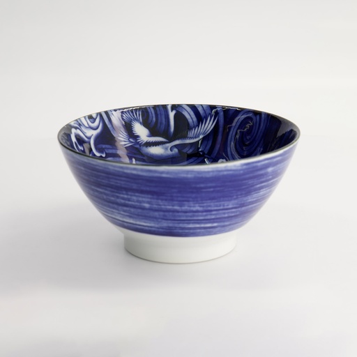 [18761] Japonism Crane Tendon Bowl 17.8x8.8cm 1000ml Blue 4/32
