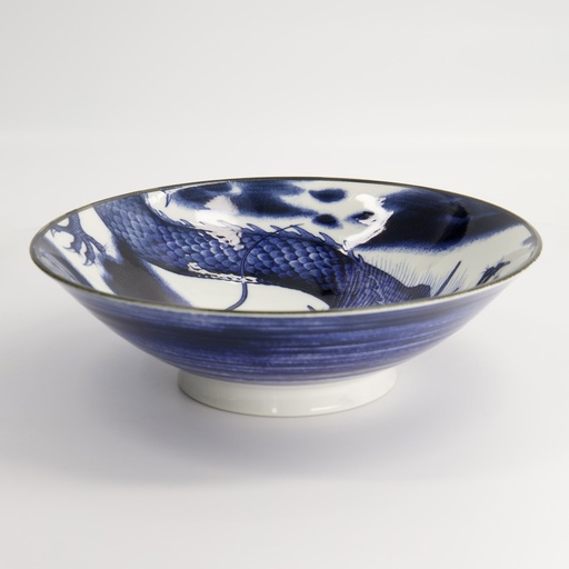 [18765] Japonism Dragon Menbachi Bowl 25.2x7.7cm 1600ml Blue 3/24