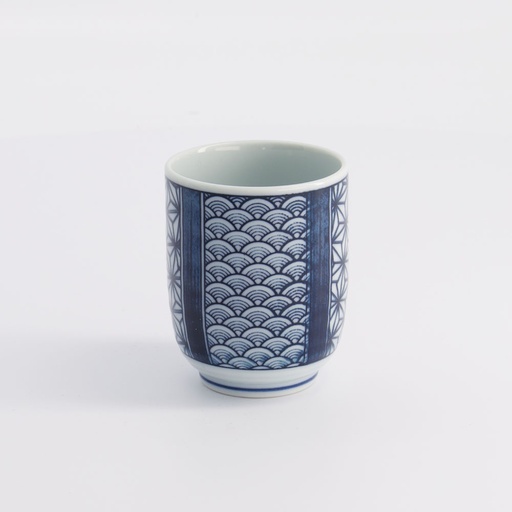 [22454] Cup 6.5x7.5cm 160ml Blue/White YW-17844/C 10/120