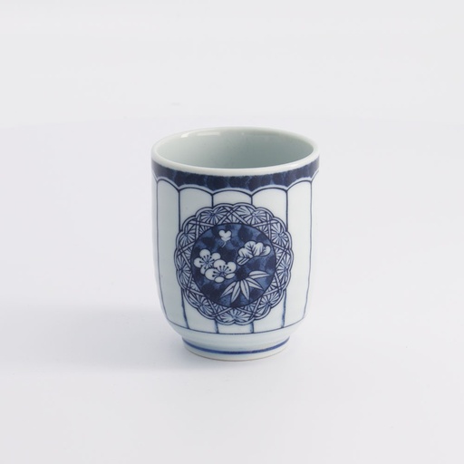 [22455] Cup 6.5x7.5cm 160ml Blue/White YW-17844/D 10/120