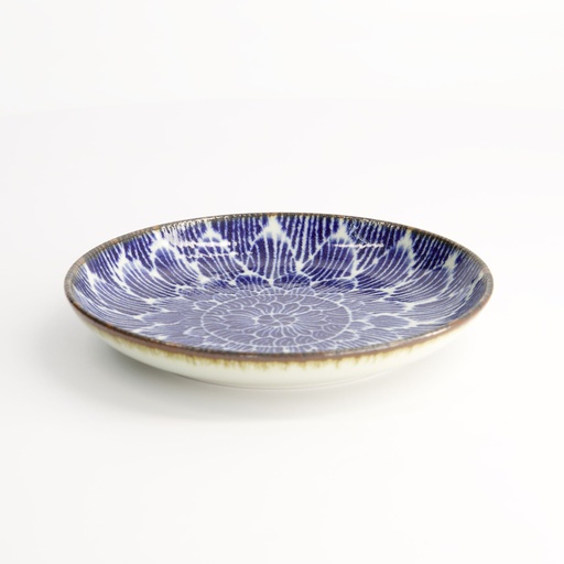 [18887] Ohuke Dahlia Round Plate 15.8x2.5cm FK-2103/C 12/96