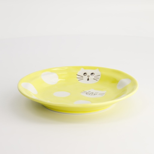 [18971] Neko Maruke Cat Plate 16x2.5cm 54005013 6/72