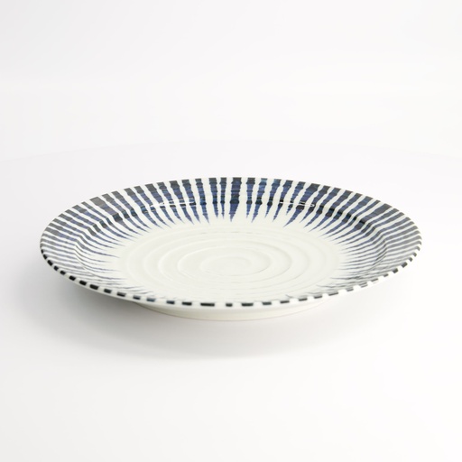 [18997] Shin Tokusa Plate Round 25.5x2.8cm FK-2104 4/24