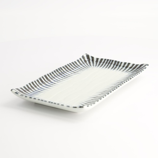 [20247] Shin Tokusa Plate 22.5x13.3x2.5cm FK-2121 6/48