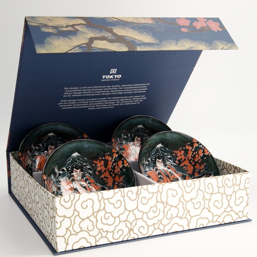 [22043] Asakusa 4pcs Giftset 14.8x7cm 550ml Kabuki 7A 22043 1/6