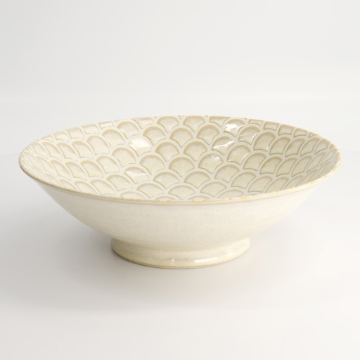 [20371] Titanium Matte Mermaid Design Salad Bowl 25x7.4cm 1400ml PH-16922/TM 3/24