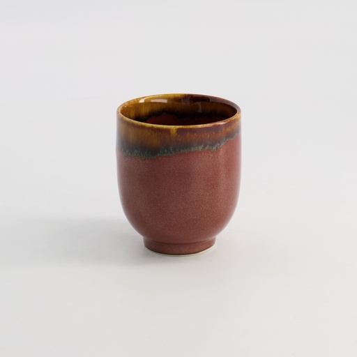 [20663] Craft Cup 7x8.4cm 200ml Yunomi Nuri wake -Tetsuaka 10/100