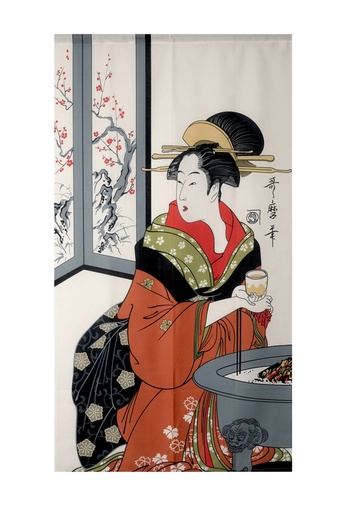 [20828] Noren 85x150cm Goodwill Bijin-Ga Brazier     95159
