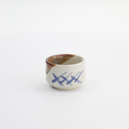 [20782] Sake Cup 6.5x5cm 90ml Sabi Hankake Shino Tasuki 20782 12/192