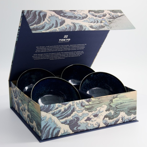 [22563] Cobalt Blue 4pcs Bowl Giftset 13.2x7.2cm 500ml 22563 1G 1/6