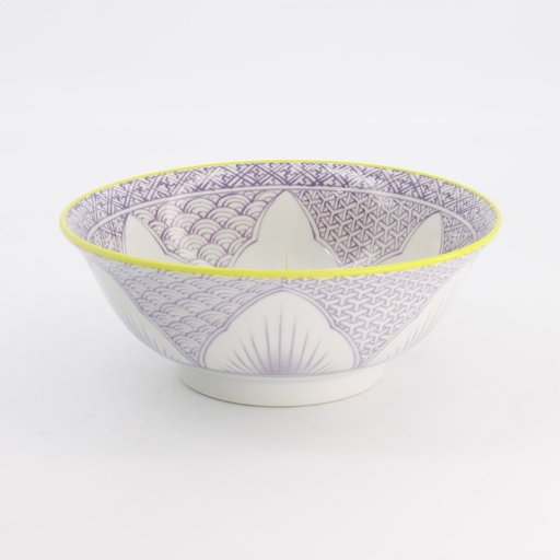 [20934] Lily Flower Bowls Ramen 20.5x8cm 1200ml Purple 20934 3/24