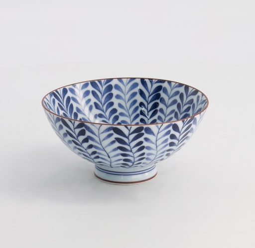[20998] Mixed Bowls 12x6.5cm 400ml Flower BL/WH C 5/120