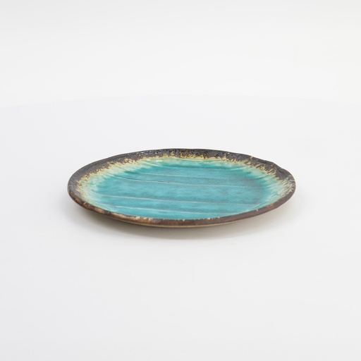 [21327] Yamasaku Plate 16.5x1.5cm Turquoise 21327 6/72