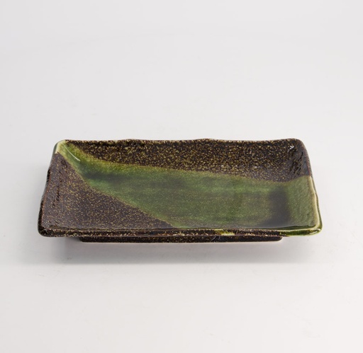 [21048] Mino Craft Rectangular Plate 21x13.5x2.8 Green 6/48
