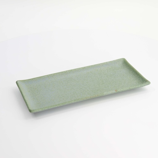 [21353] Vert Sauge Rect. Plate 28.5x12.5cm 21353 6/48