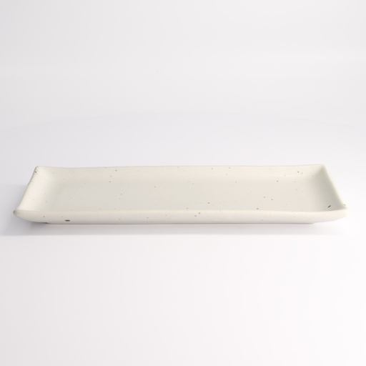 [21355] Kohiki White Matte Rect. Plate 28.5x12.5cm 21355 6/48