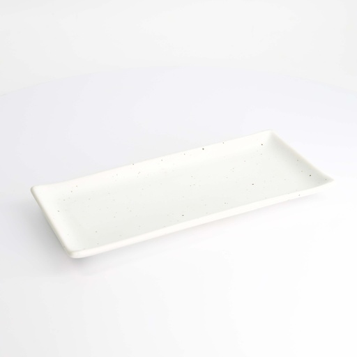 [21355] Kohiki White Matte Rect. Plate 28.5x12.5cm 21355 6/48