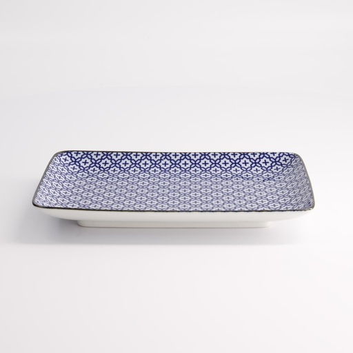 [21375] Mixed Plate 20.4x13cm Sashiko E 21375 6/36