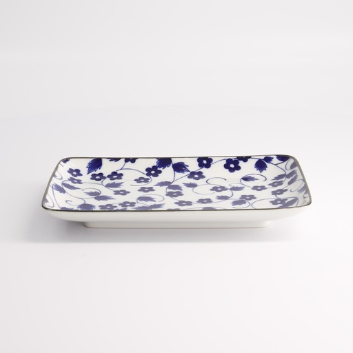 [21376] Mixed Plate 20.4x13cm Shin Karakusa F 21376 6/36