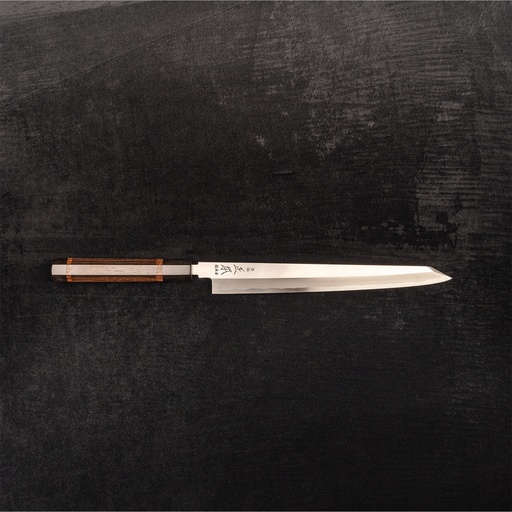 [21393] Knife Masamoto Carbon Steel Kiritsuke Special Ebony Octagon 27cm