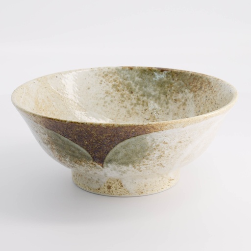 [21418] Yukishino Ramen Bowl 21.5x9cm 1300ml Br/Wh 21418 4/24