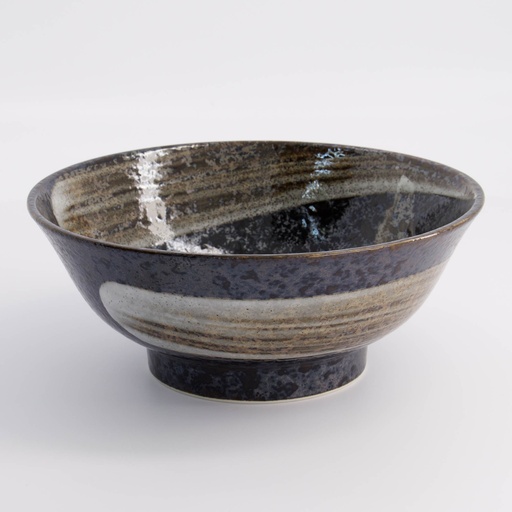 [21431] Arahake Ramen Bowl 21.5x9cm 1300ml Bk/Br 21431 4/24