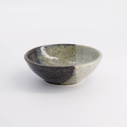 [21440] Oboro Yamakage Bowl 13x4.5cm 250ml Bk/Br/Wh 21440 6/72