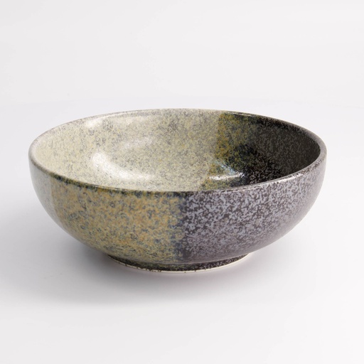 [21446] Oboro Yamakage Bowl 17.5x6.2cm 800ml Bk/Br/Wh 21446 4/32