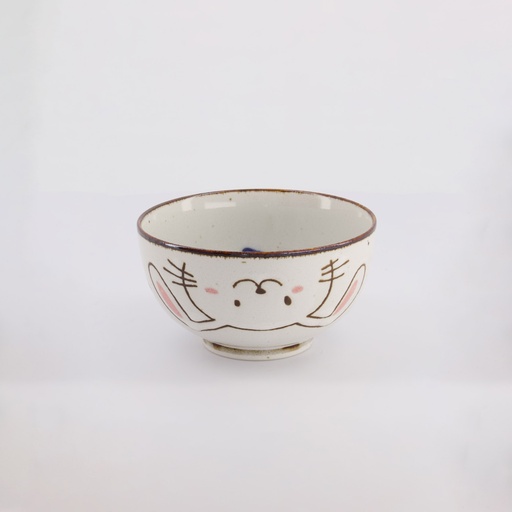 [21476] Kawaii Rabbit Usagi Bowl 13.2x7.3cmh 500ml Pink 21476 6/48