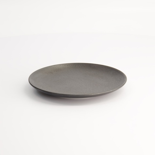 [20385] Yuzu Black Coupe Plate 15.2x1.7cm A0015Y101 6/96