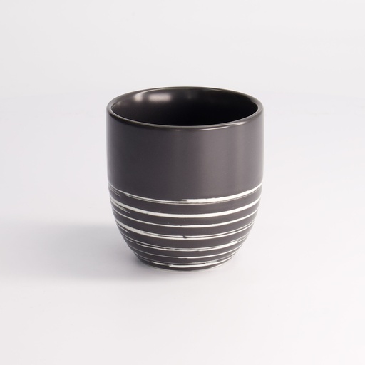 [7478] Black Maru Series Cup 8x8cm 250ml A0523Y103T85 6/72