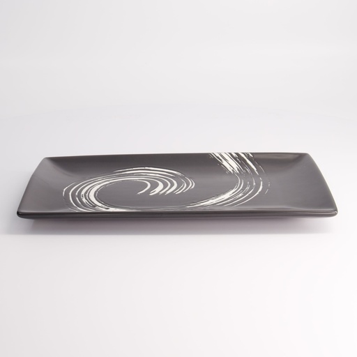 [7482] Black Maru Series Plate 27x16.5x2cm  A21263Y103T86 4/24