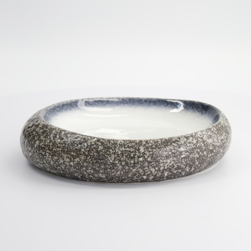 [7458] Tajimi Blue/White Plate Oval 27x21x5.5cm E485-P-08095  1/10