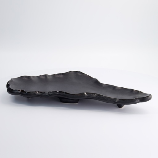 [7465] Rectangular Plate Cloud Shape 44x21x5cm Black E581-P-12057  1/12
