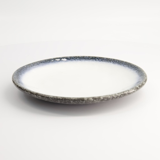 [7989] Tajimi Blue/White Plate 22.8x3cm E485-P-10028  3/24