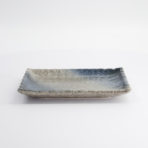 [7994] Tajimi Blue/Grey Plate 21.7x15x2.3cm E466-65 5/40