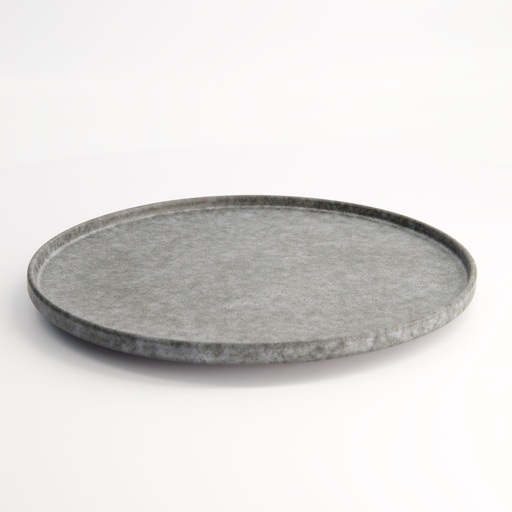[14726] Nezumi Grey Plate 27x2.5cm E608-P-08039 2/24